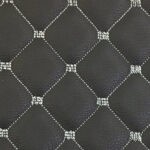 black and grey single stitch detail