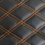 black and yellow double stitch detail