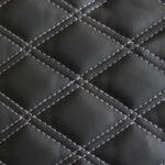 black and white double stich detail