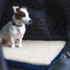 sherpa dog crate bed in car boot